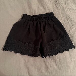 embroidered floral shorts